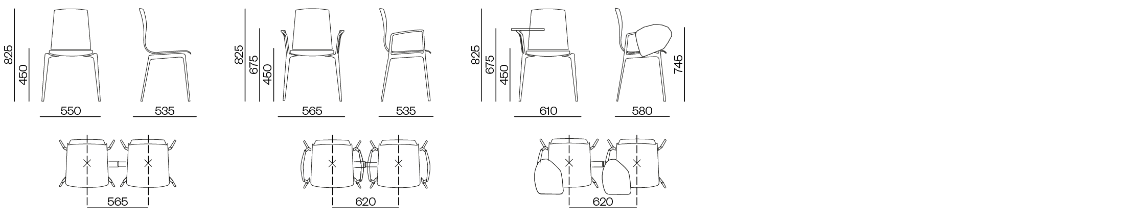 Les mesures Gorka Upholstered