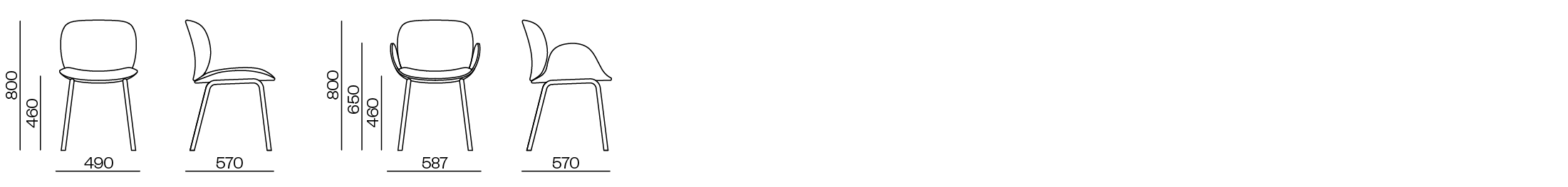 Measures Laino 4 legs