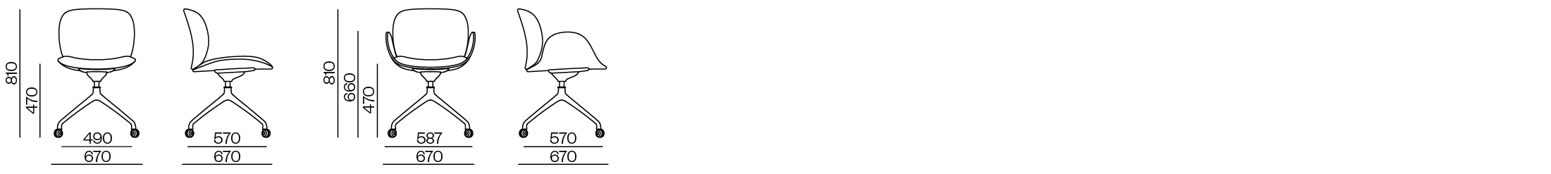 Measures Laino Swivel with Casters